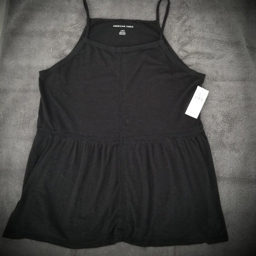 American Eagle Outfitters Woman's black blouse tank top Large